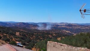 El Infoca interviene en un incendio forestal en Zufre