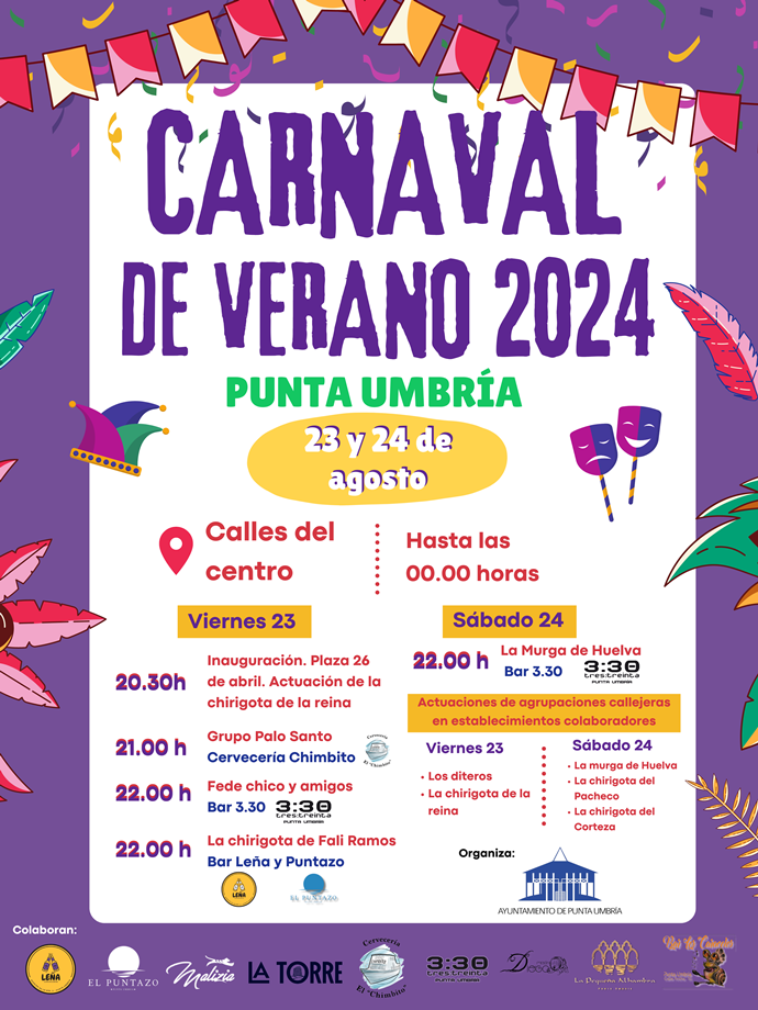 Punta Umbría disfrutará este fin de semana de su Carnaval de Verano