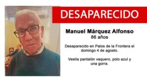 Buscan a un hombre de 86 años desaparecido en Palos