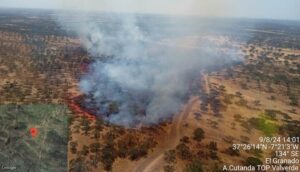 Declarado un incendio en Villanueva de los Castillejos