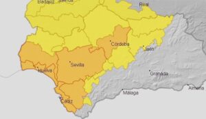 La mayor parte de Huelva estará este viernes y sábado en aviso naranja por lluvias