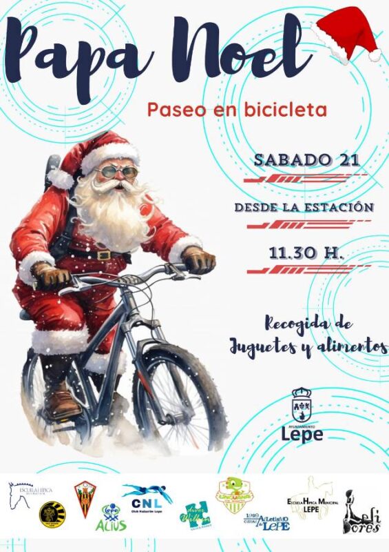 Lepe acoge este sábado su II Papanoelada y el Paseo en Bicicleta solidario