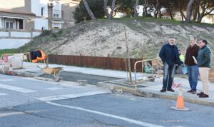 Las obras de mejora en la avenida Ciudad de Huelva de Punta Umbría, en su fase final